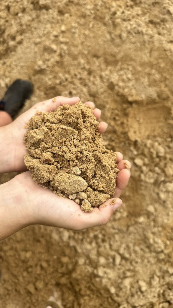 yellow brick sand from mi organics. garden sand